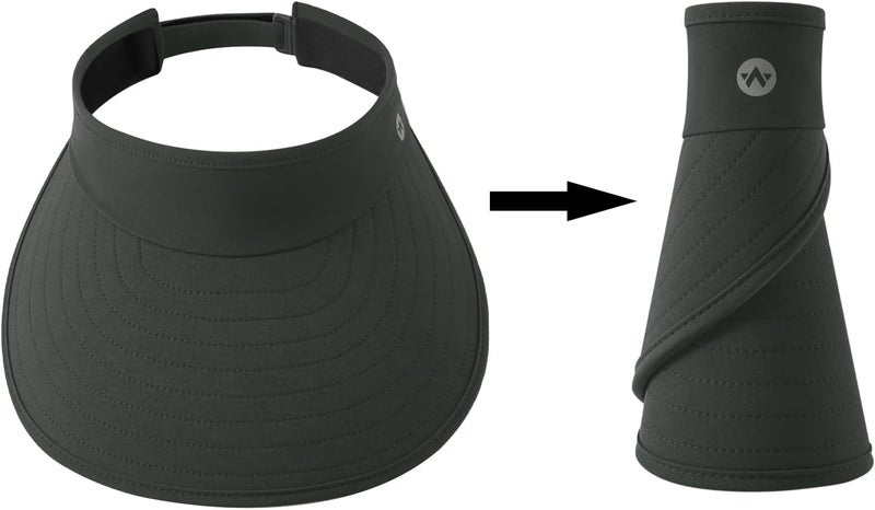 Wander Sun Visor Hats for Women Wide Brim UV Protection Adjustable Large Golf Beach Cap Packable Travel Sport Visor - Image 4